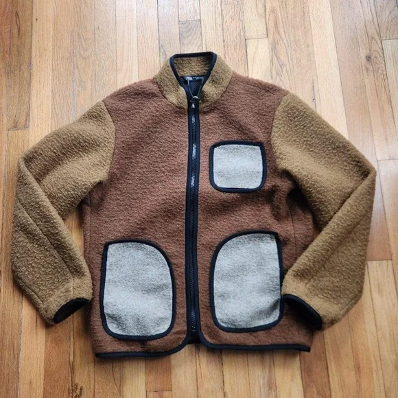 Zara brown fleece zip up - Picture 1 of 4